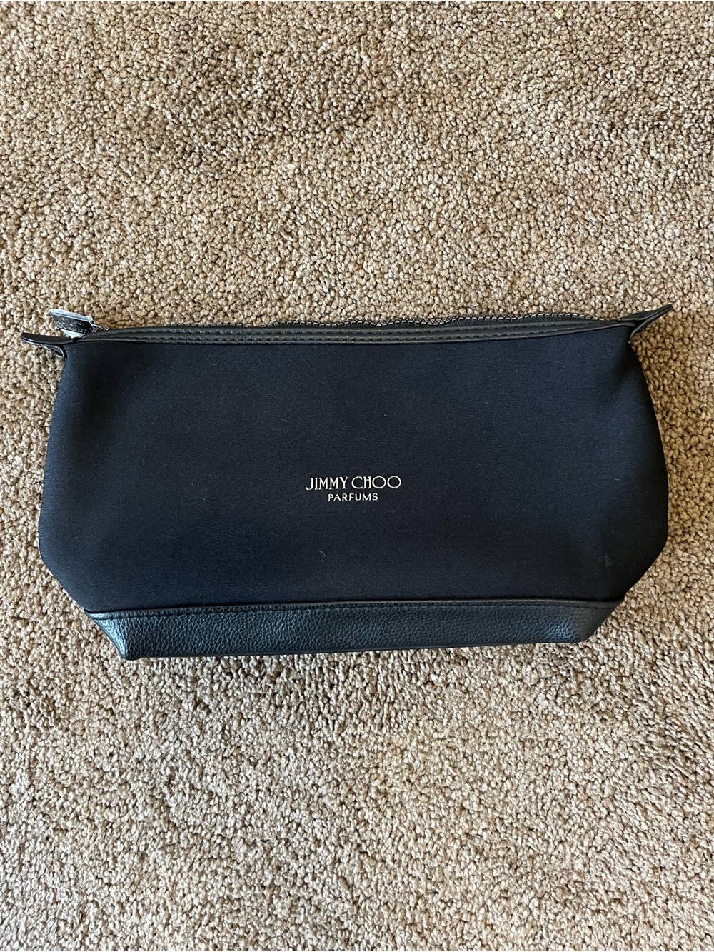 Jimmy Choo Parfums Black Makeup Cosmetic Toiletry Zip Pouch